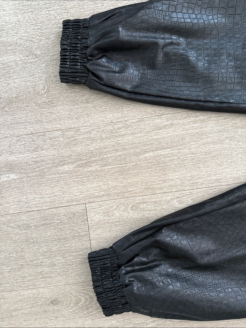 Naked Wardrobe- The Crocodile Faux Leather Joggers - Picture 9 of 10